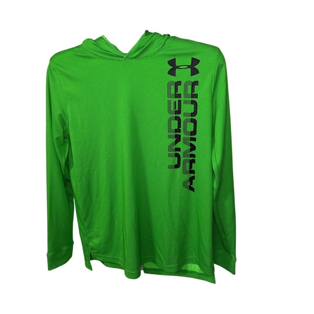 Under Armour Bright Green Pullover With Hood Size YXL
